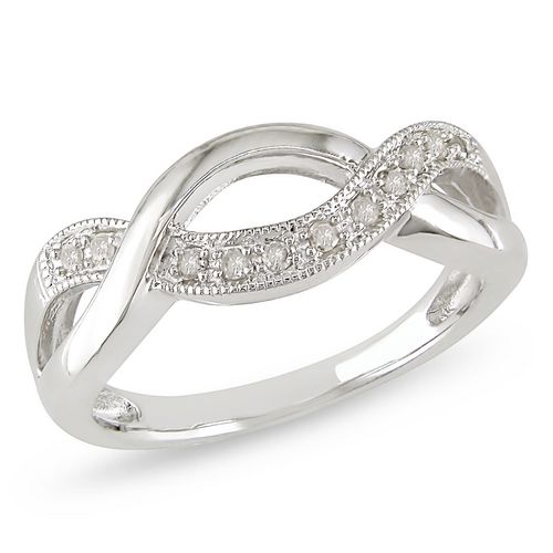 Miabella 1/10 ct Diamond Ring in Silver | Walmart Canada