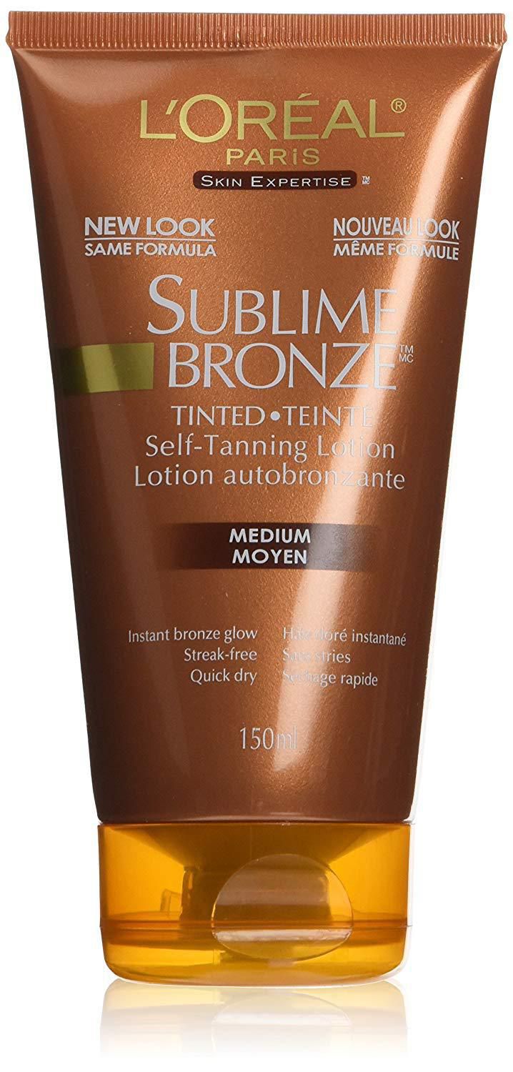 L'Oreal Paris Sublime Bronze Tinted Self-Tanning Lotion, with AHAs and  Vitamin E, Streak-free. Quick-dry, Instant glow. Natural-looking tan,  Medium | Walmart Canada