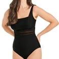 thumbnail image 4 of Krista Women's Square Neck Mesh Panel One Piece Swimsuit, 4 of 8
