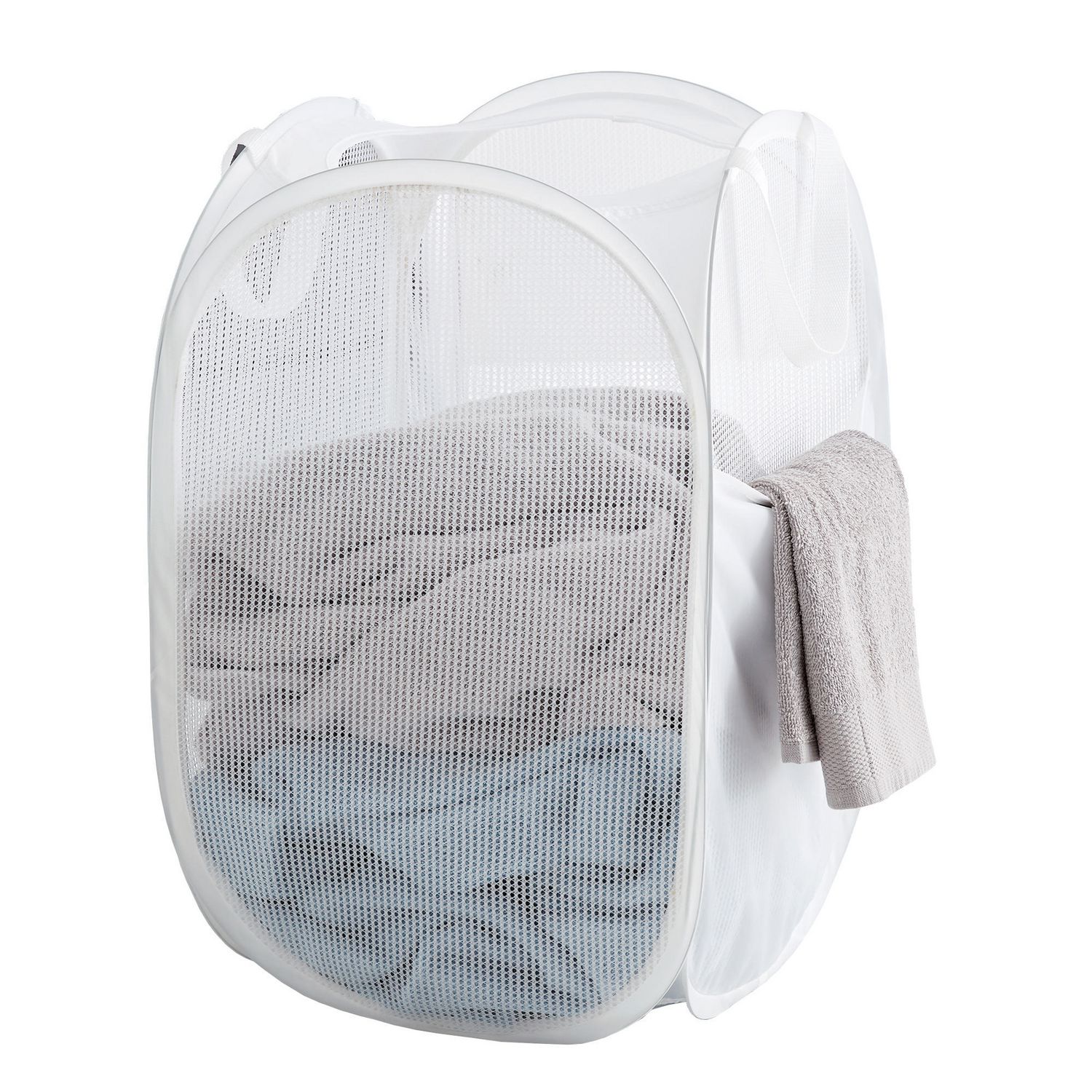 Whitmor Mesh Pop and Fold Laundry Basket - White, 1 ct - Foods Co.