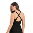 thumbnail image 2 of Krista Women's Cross Back V Neck Tankini Swim Top, 2 of 5