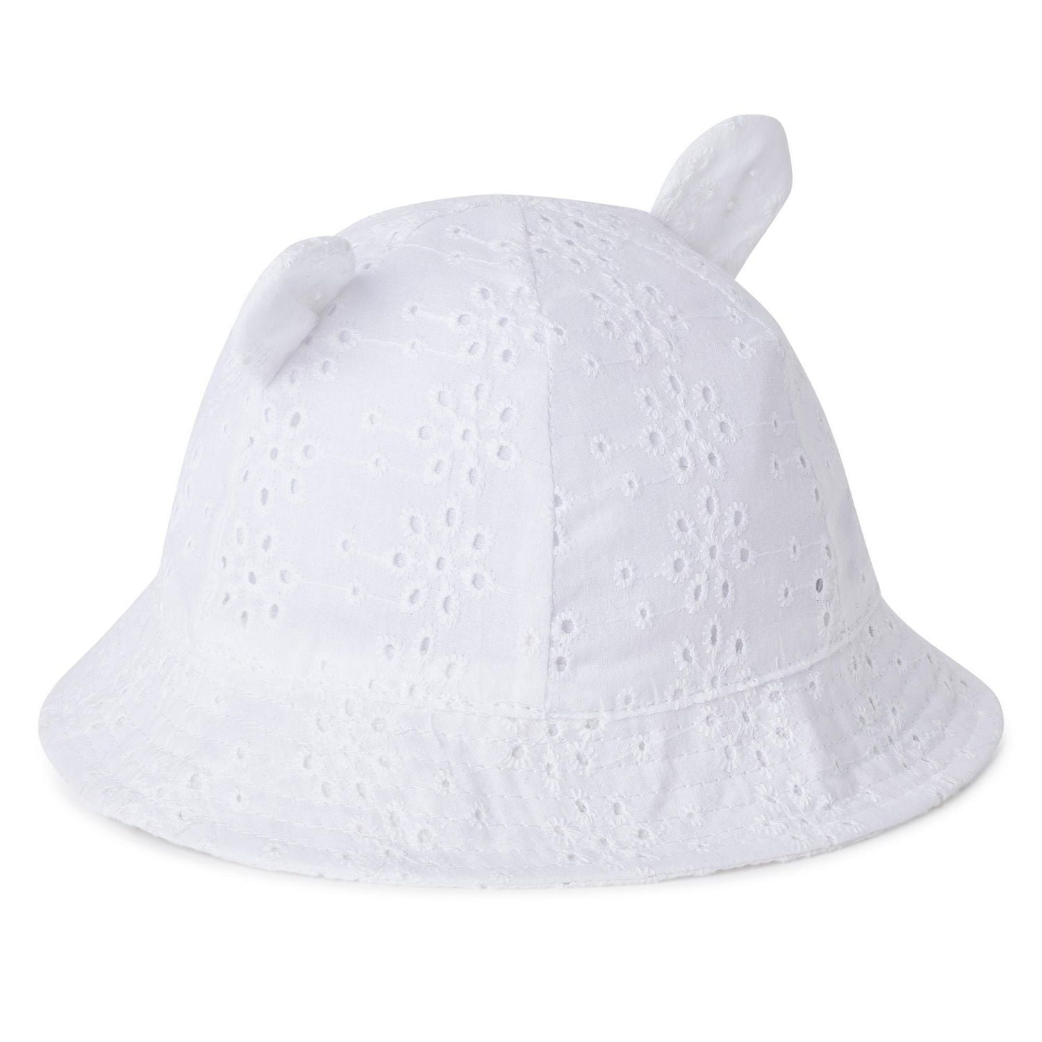 George Baby Girls' Eyelet Bucket Hat with Applique Ears