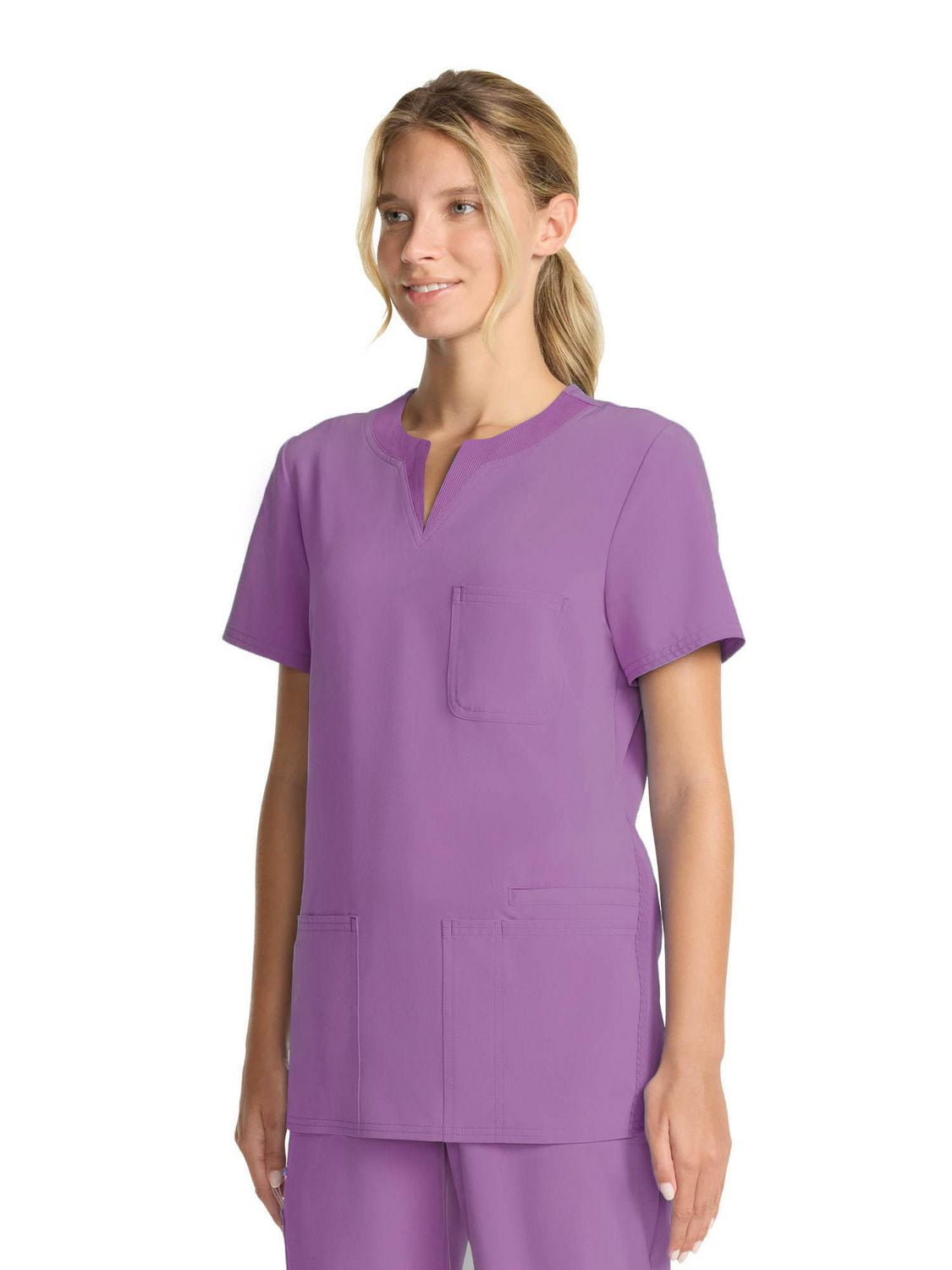 Scrubstar Women's Fashion Relaxed Fit Stretch Notch Collar Top