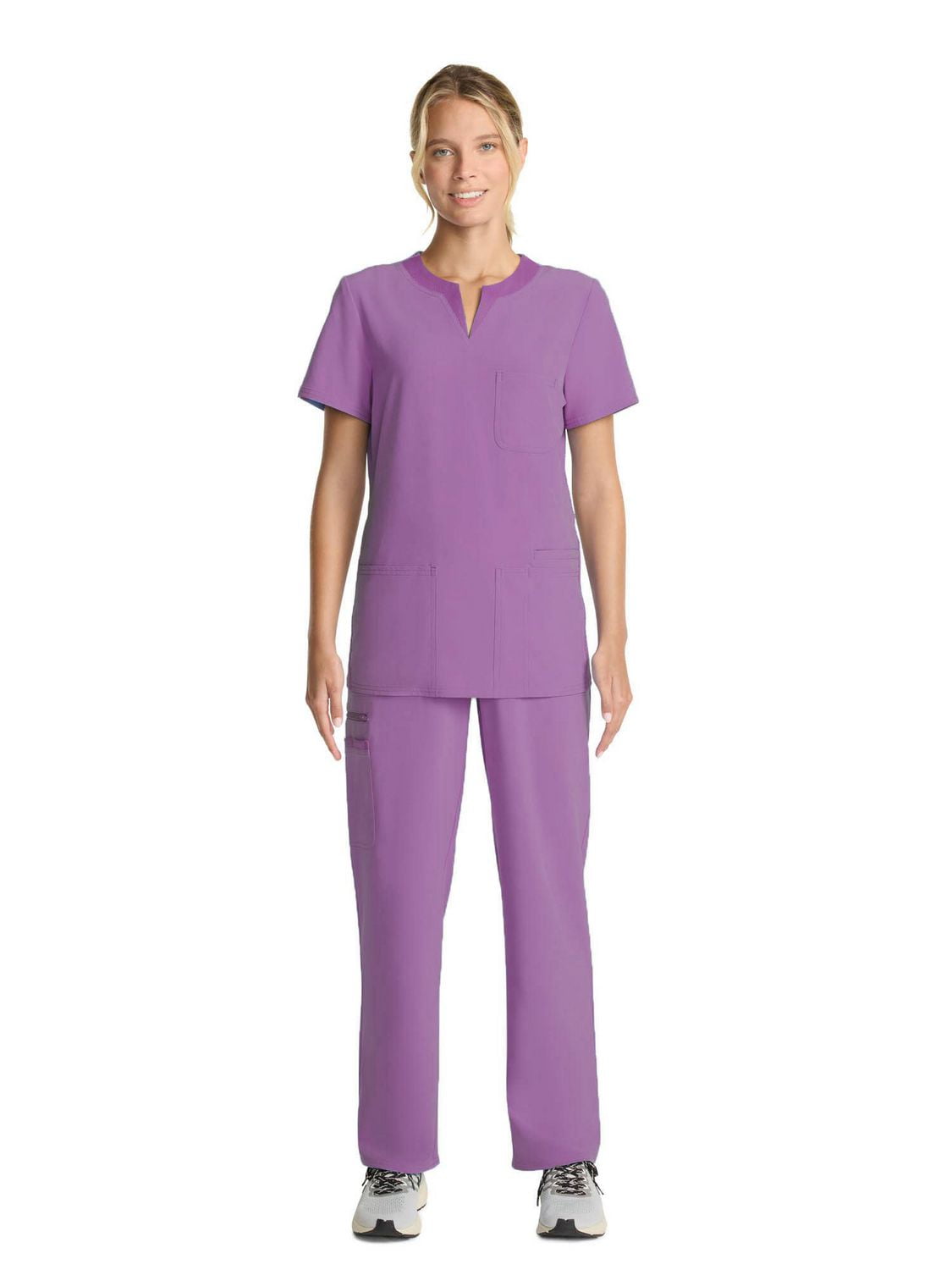 Scrubstar Women's Fashion Relaxed Fit Stretch Notch Collar Top