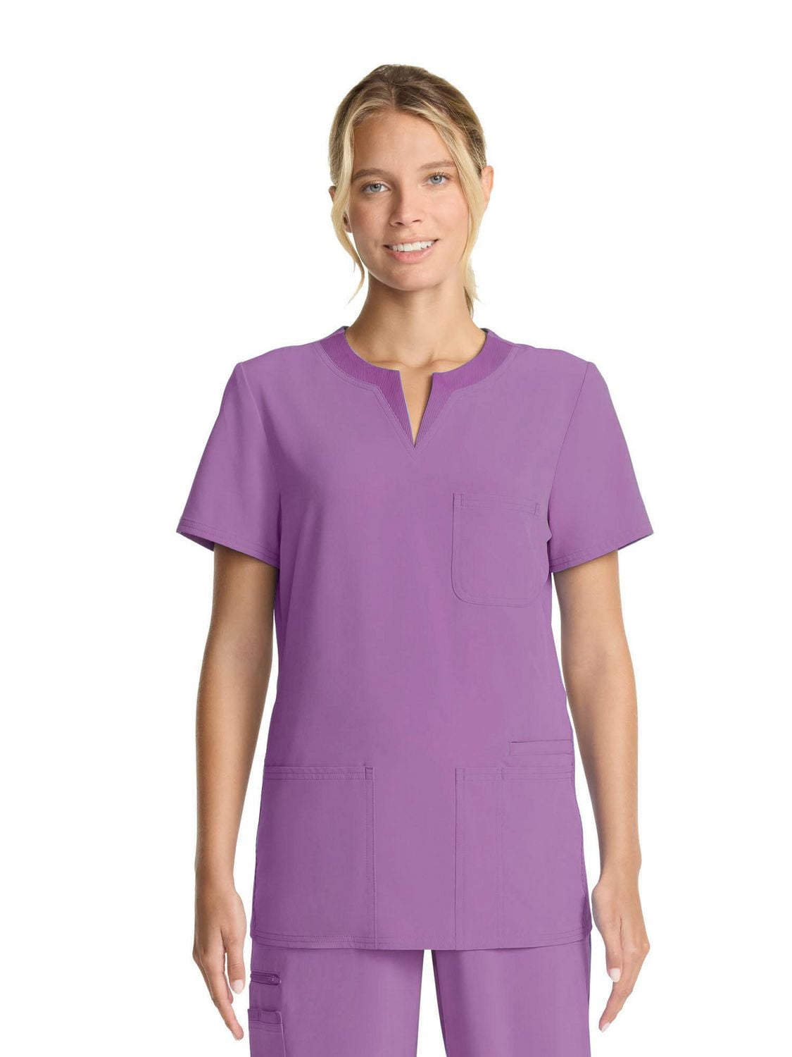 Scrubstar Women's Fashion Relaxed Fit Stretch Notch Collar Top