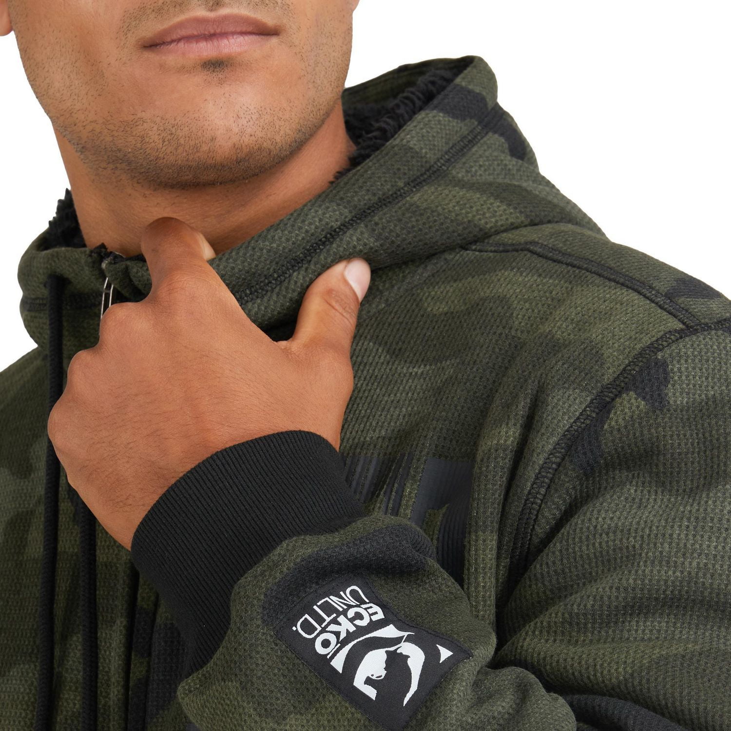 Ecko Unltd. Chandail avec zip à capuche pour homme. Niveau superior “Sweat” pour vous tenir au chaud