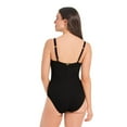 thumbnail image 2 of Krista Women's Textured Strappy V-Neck One Piece Swimsuit, 2 of 7
