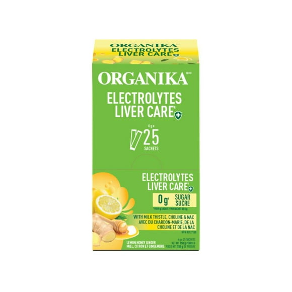 ORGANIKA Sachets Nomades Électrolytes Soins Hépatiques au Chardon-Marie, Choline & NAC 25 Sachets de 6G
