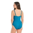 thumbnail image 3 of Krista Women's Textured Strappy V-Neck One Piece Swimsuit, 3 of 7