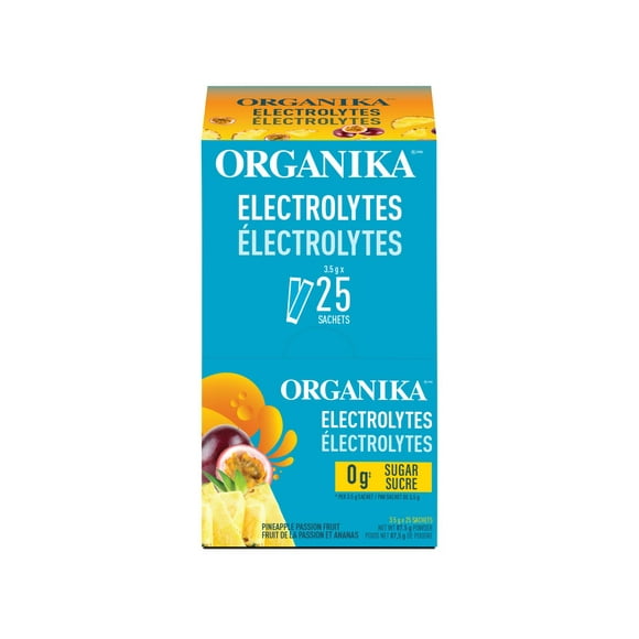 ORGANIKA Sachets Nomades Électrolytes Passion Ananas 25 Sachets de 3,5G