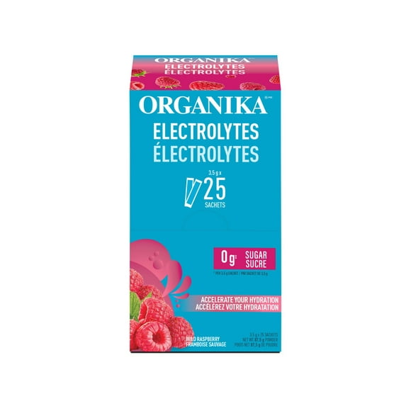 ORGANIKA Sachets Nomades Framboise Sauvage Électrolytes 25 Sachets de 3,5G
