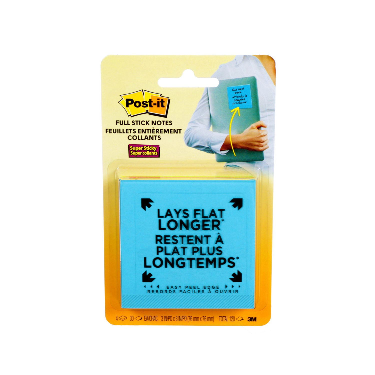 Postit® Super Sticky Full Adhesive Notes, Rio de Janeiro Collection, 3