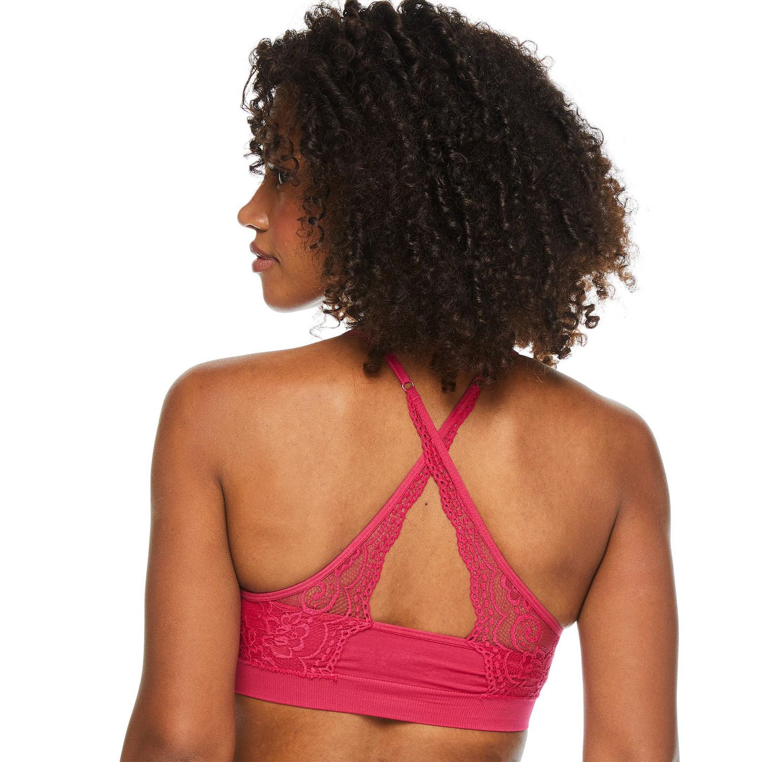 Soutien-gorge avec dentelle et motif entrecroisé au dos George pour femmes Tailles P–TG