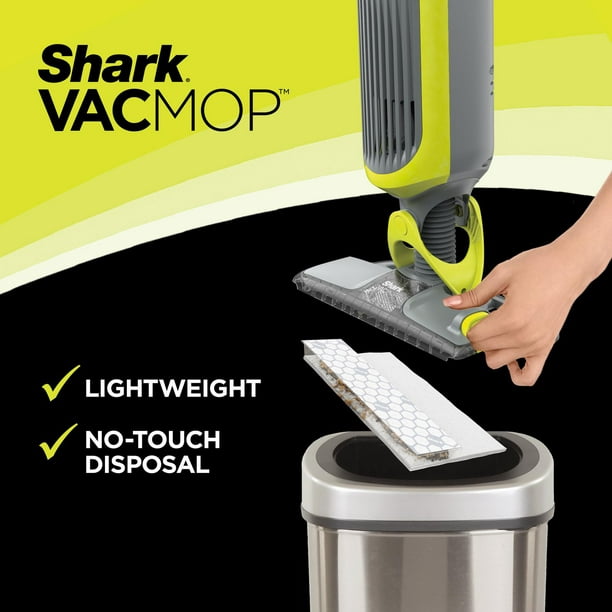 Vadrouille aspirateur sans fil Shark VACMOP Hard Floor (plancher) avec  tampon jetable VACMOP 85 W, vert pur 