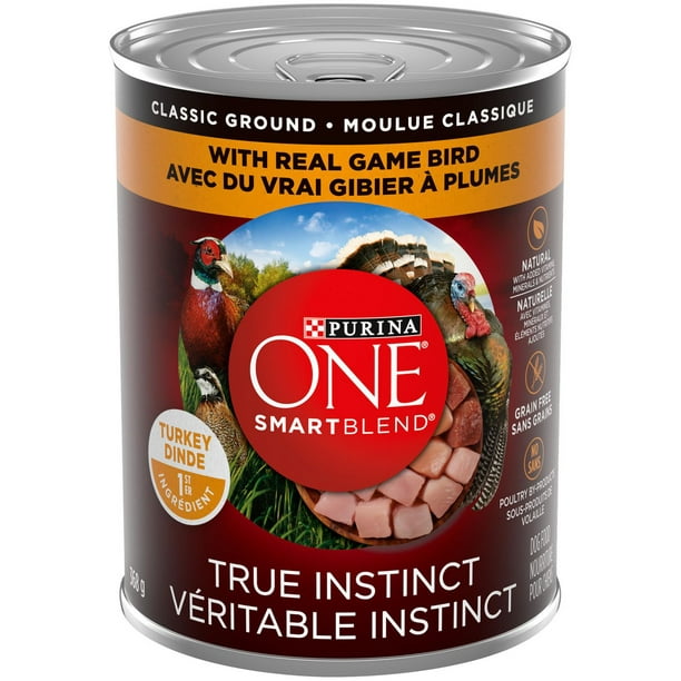 Purina ONE SmartBlend True Instinct with Grain Free Chicken and Duck  Classic Ground Canned Dog Food