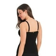 thumbnail image 3 of Krista Women's Textured Scoop Neck Tankini Swim Top with Adjustable Straps, 3 of 7