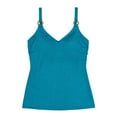 thumbnail image 4 of Krista Women's Textured Scoop Neck Tankini Swim Top with Adjustable Straps, 4 of 8
