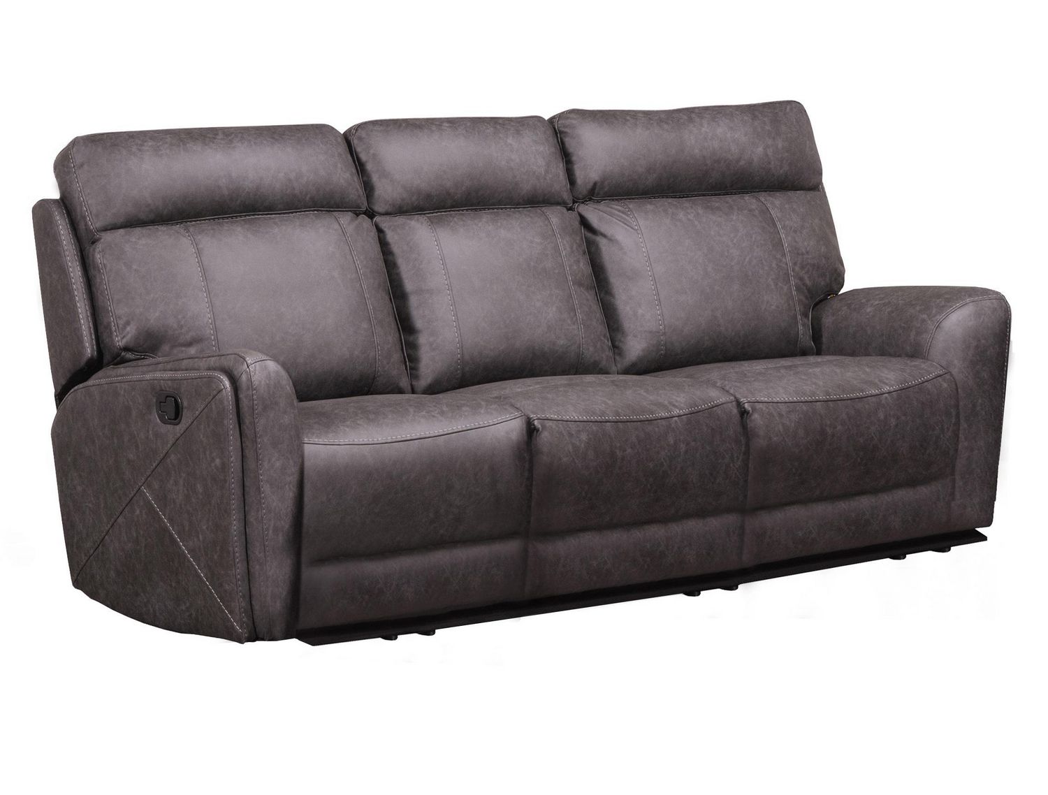 Topline Home Furnishings Dark Grey Double Reclining Sofa Walmart Canada
