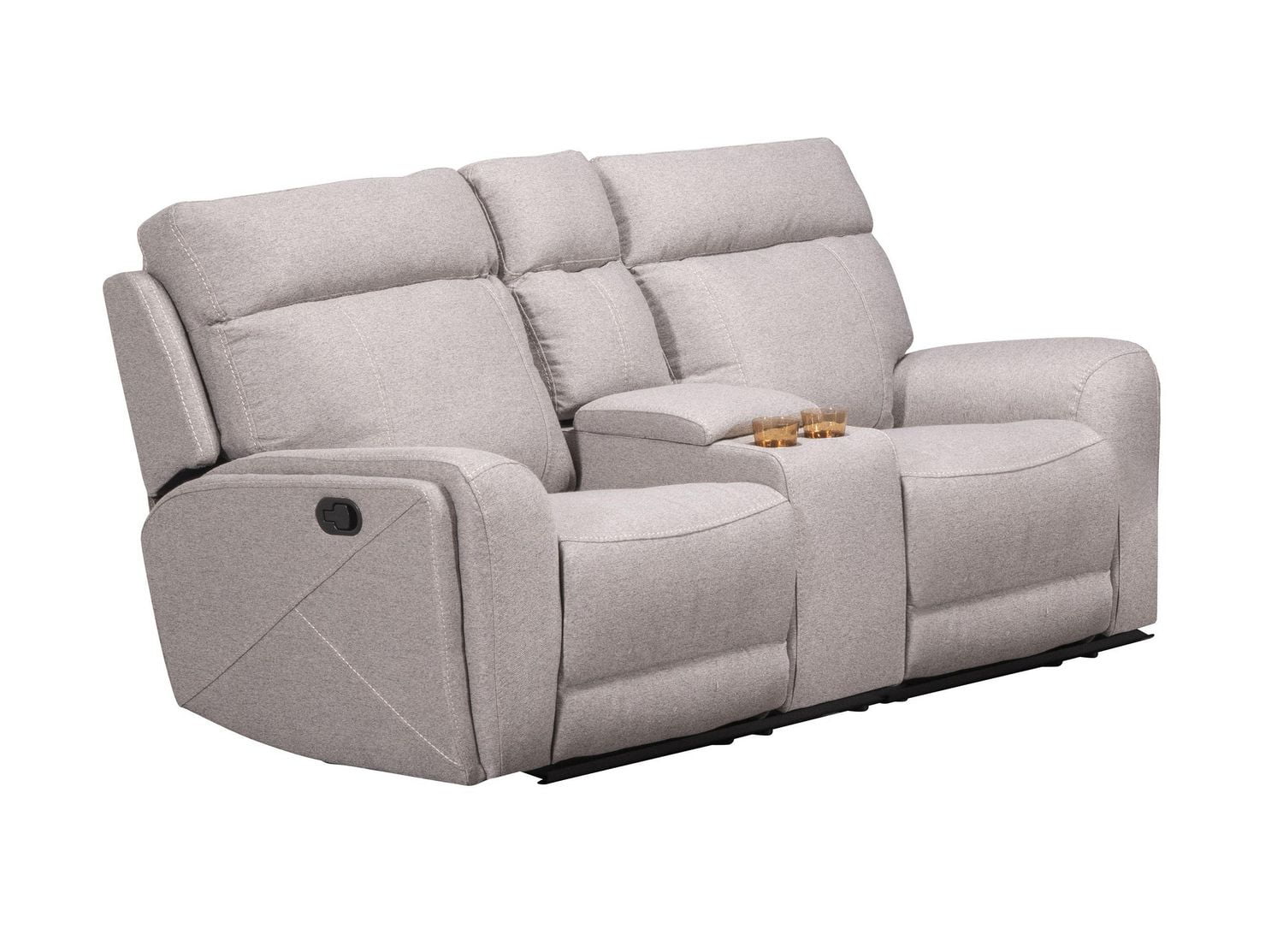 Topline Home Furnishings Light Grey Double Reclining Loveseat Walmart
