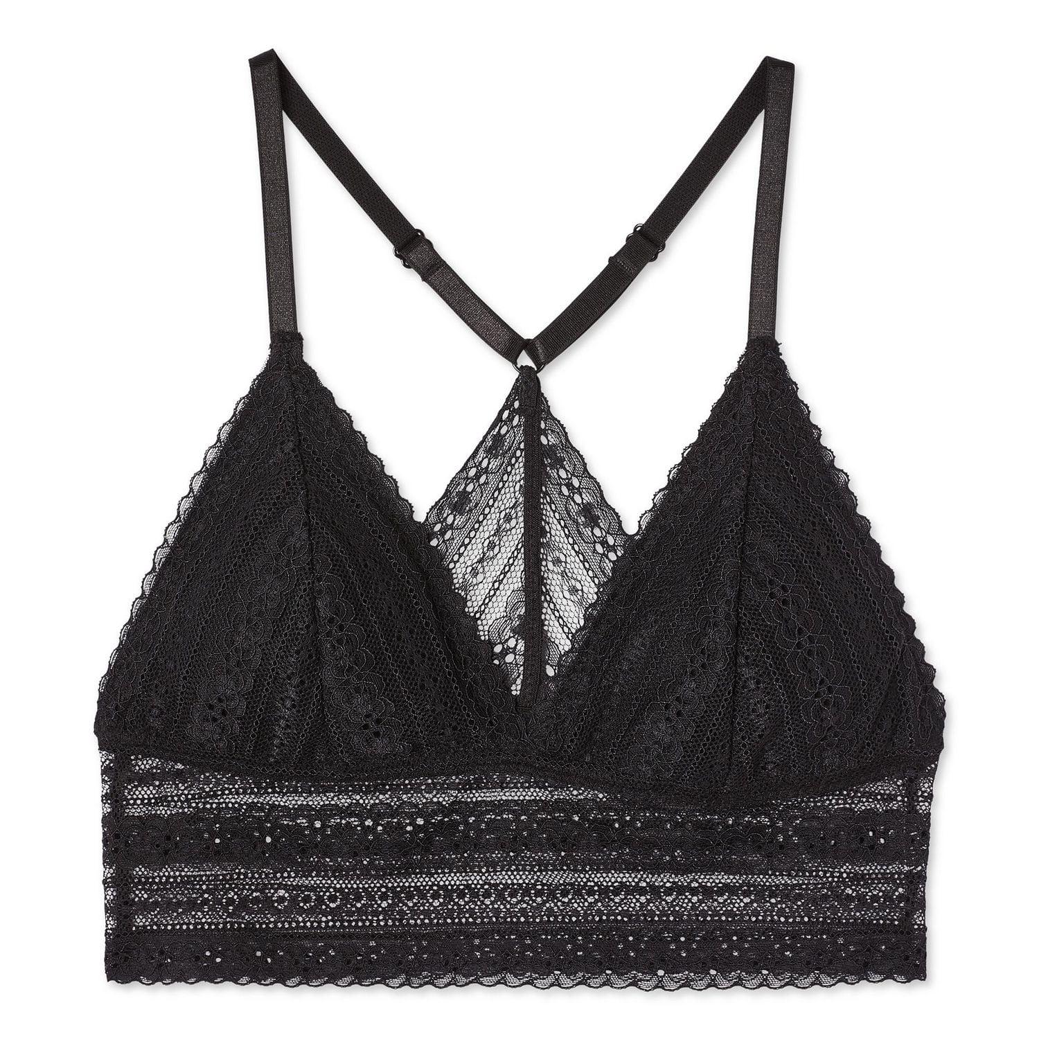 Soutien-gorge en triangles avec dentelle No Boundaries pour femmes Tailles P-TTG