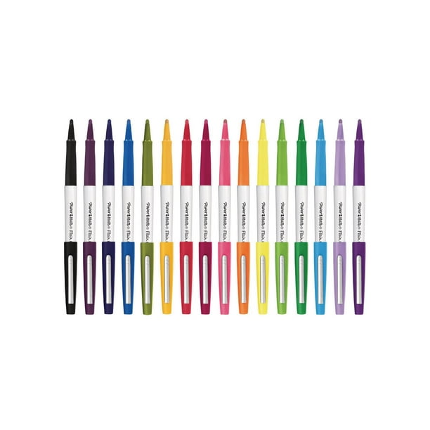 Paper Mate Flair Pens, Felt Tip Pens, Bold Tip (1.2 mm), Assorted Colors,  16 Count