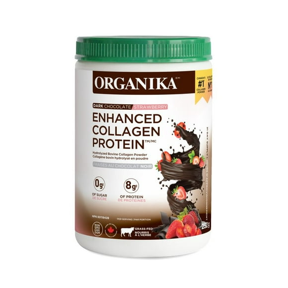 ORGANIKA Protéine de Collagène Améliorée Fraise Chocolat Noir