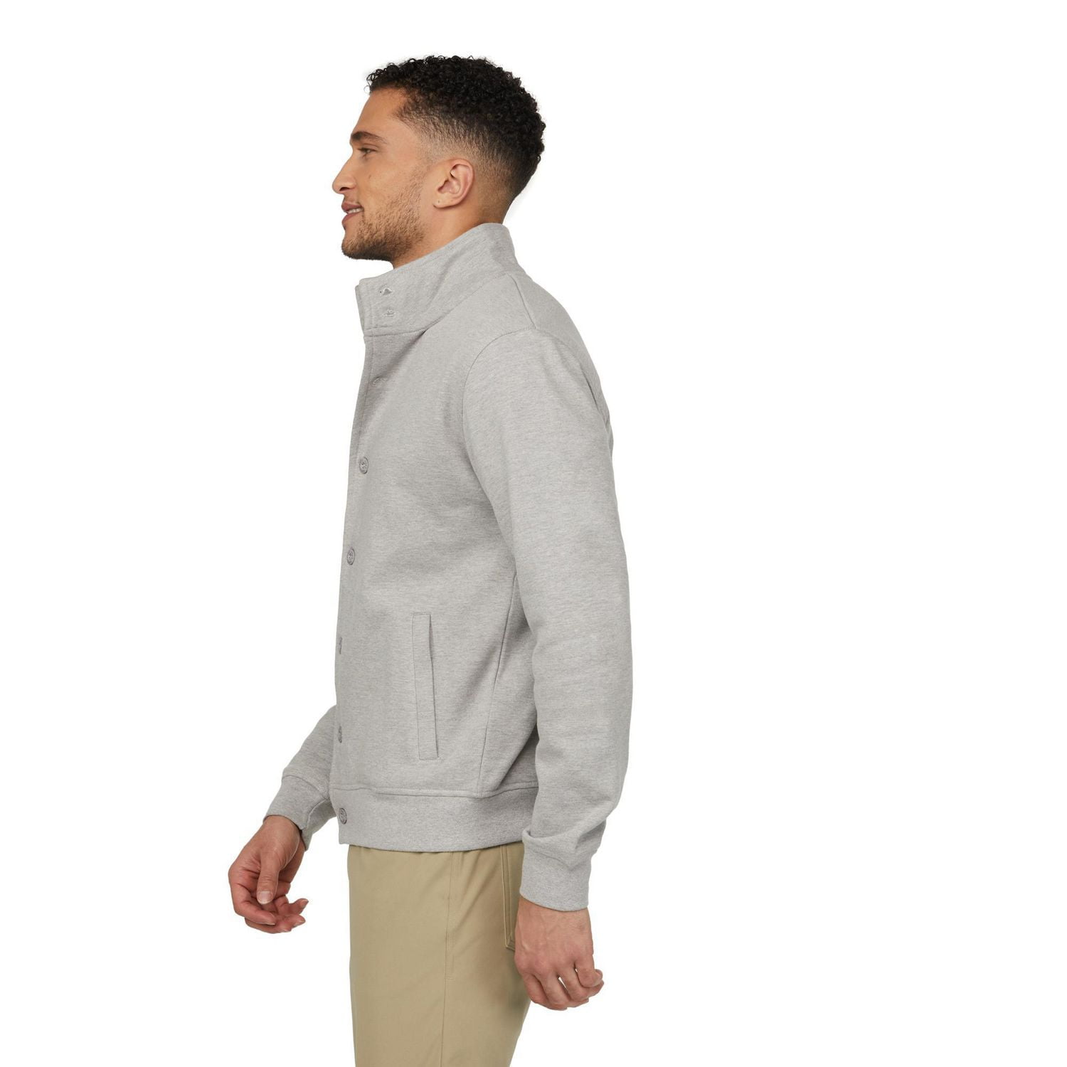 Mexx Men’s Button Front French Terry Jacket