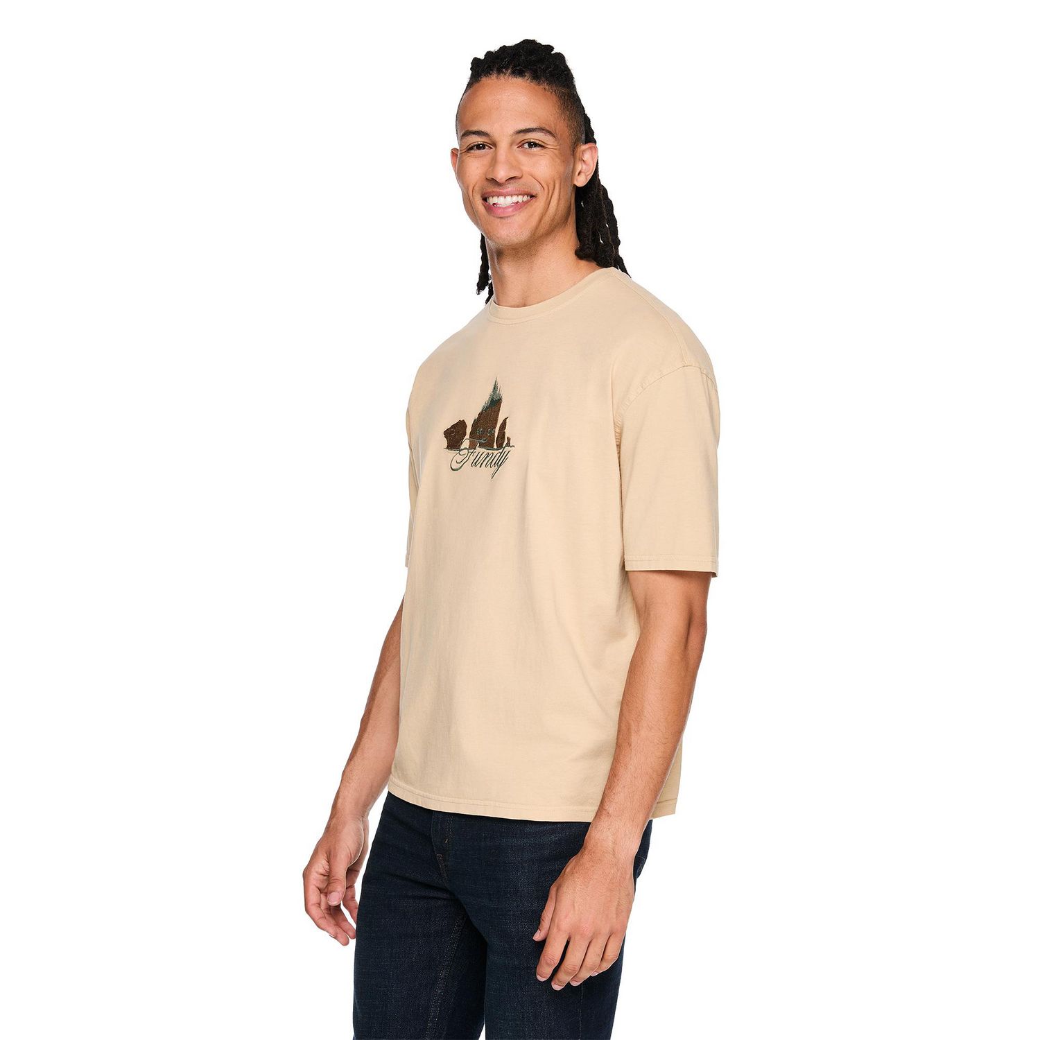 T-shirt à imprimé graphique délavé Canadiana collection non genrée pour adultes