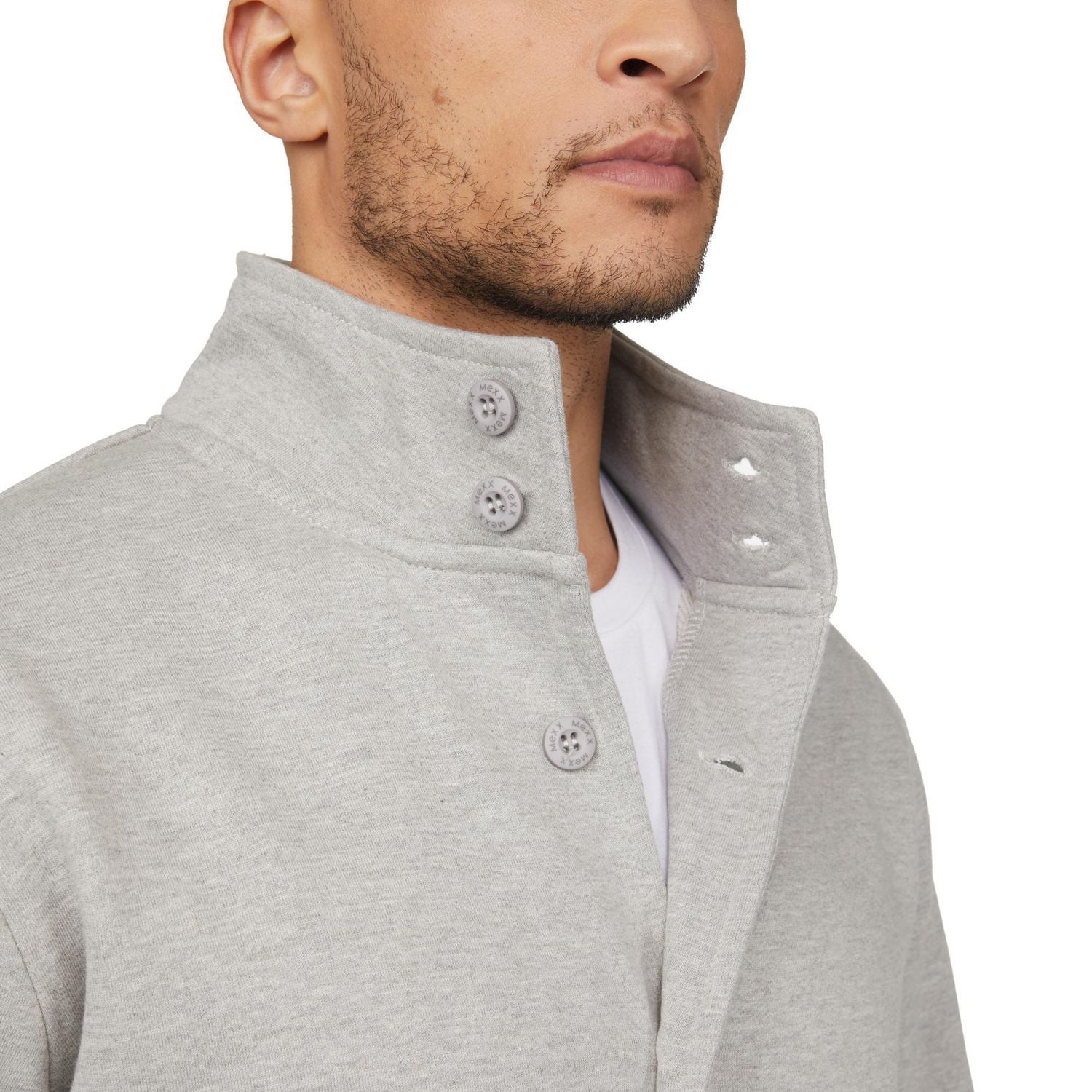 Mexx Men’s Button Front French Terry Jacket