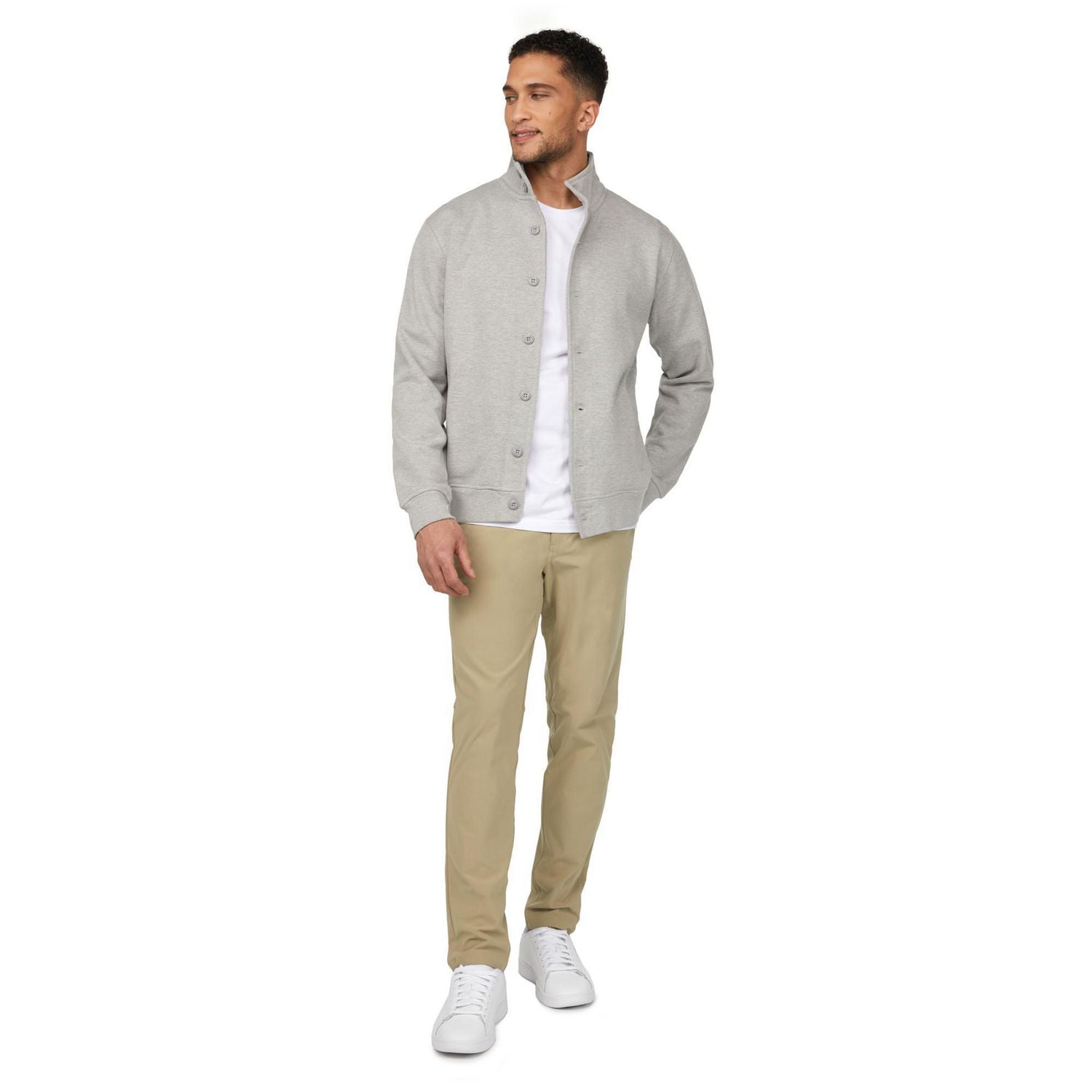 Mexx Men’s Button Front French Terry Jacket