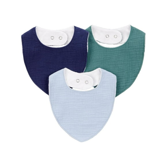 Carter's Child of Mine Baby Boys Blue/Green Bib, 3-Pack