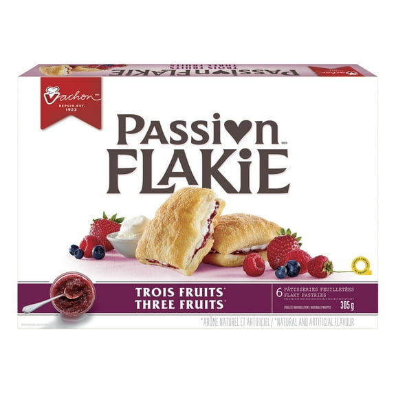 Pâtisseries feuilletées Passion Flakieᴹᴰ aux trois fruits de Vachonᴹᴰ