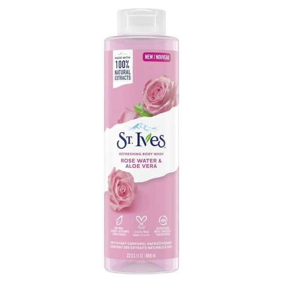 St. Ives Rose Water & Aloe Vera Body Wash, 650ml Body Wash