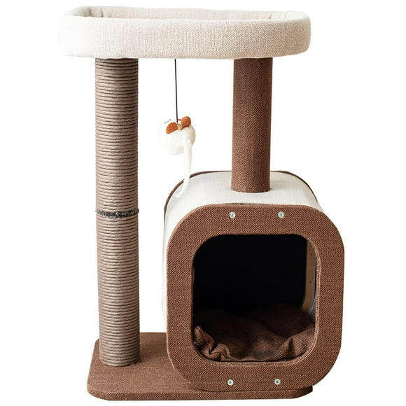 Catry Isla Small Cat Tower with Condo, Scratchers & Toy