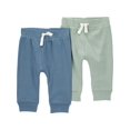 thumbnail image 1 of Carter's Child of Mine Baby Boys' Blue Pants, 2-Pack, Sizes Preemie-18 Months, 1 of 3