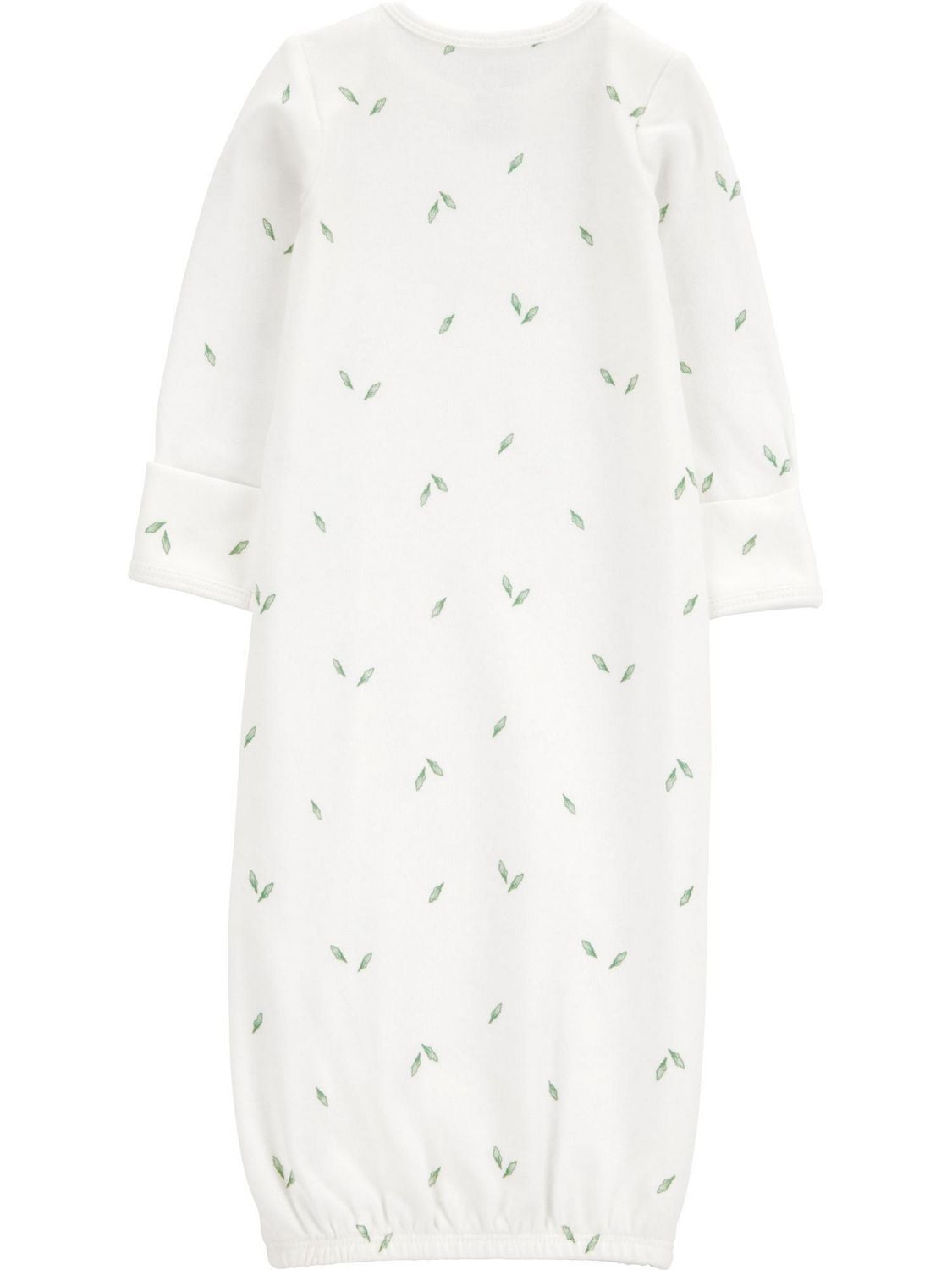 Carter's Child of Mine Baby Gown White Leaves