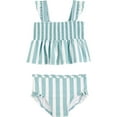 thumbnail image 1 of Carter's Child of Mine Baby and Toddler Girls' Blue Striped Swimsuit Set, 2-Piece, 1 of 3