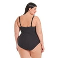 thumbnail image 2 of Krista Plus Women's Square Neck Tropical Print One Piece Swimsuit, 2 of 5