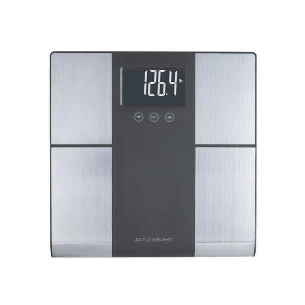 Accuweight Digital Body Analyser Scale, 500 lb Capacity, Stainless