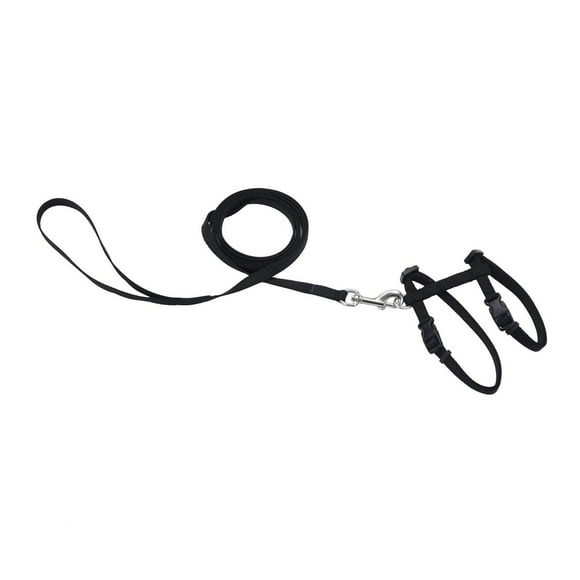 Pet Attire Noir Ajustable "H" Harnais & 6' Laisse Combo Chat Harnais & 6ft Laisse