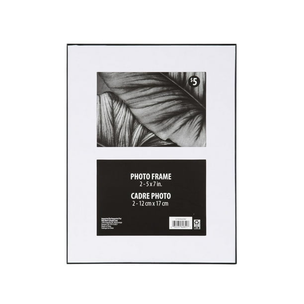 Cadre photo pour collage Slimline – noir 2 – 12,7 x 17,8 cm