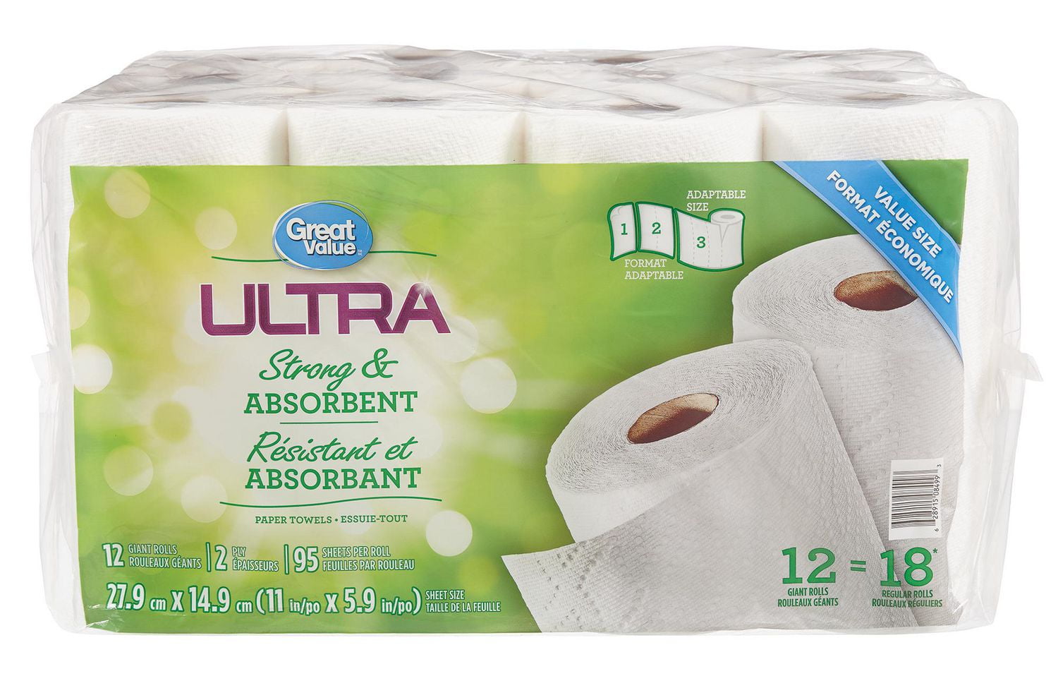 Great Value 2 PlyStrong and Absorbent Paper Towel Walmart Canada