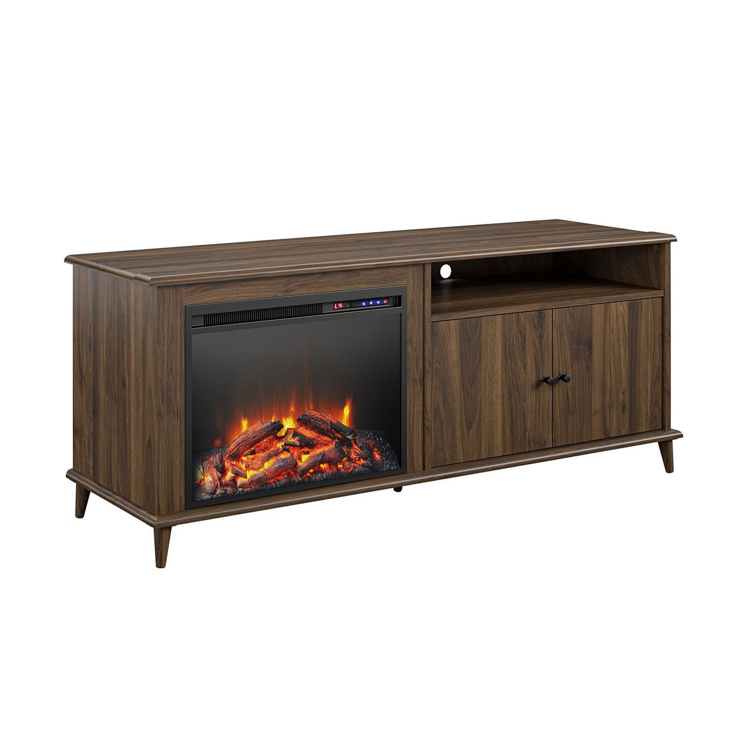 Derrynock tv deals stand with fireplace