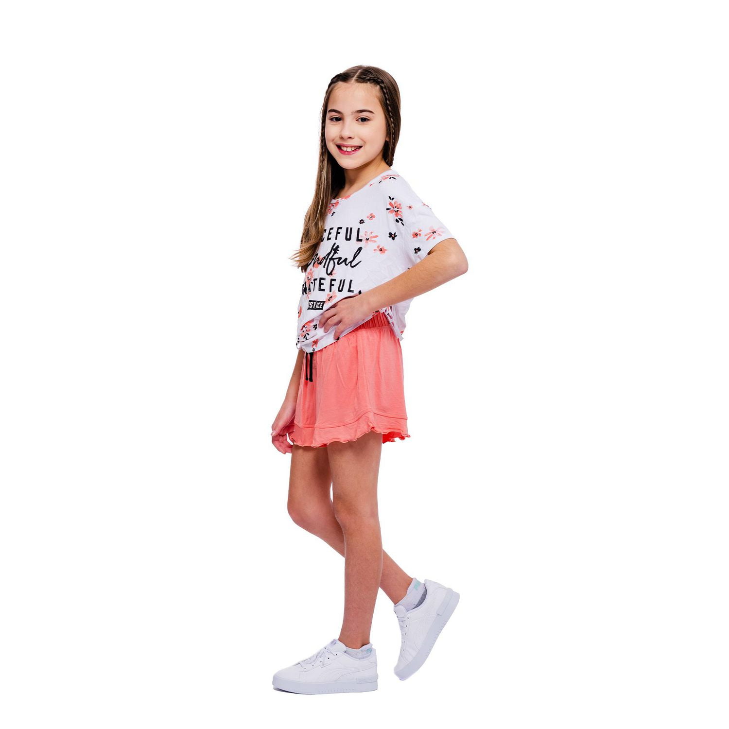 Girls Justice Mindful Short Sleeve Fashion Top