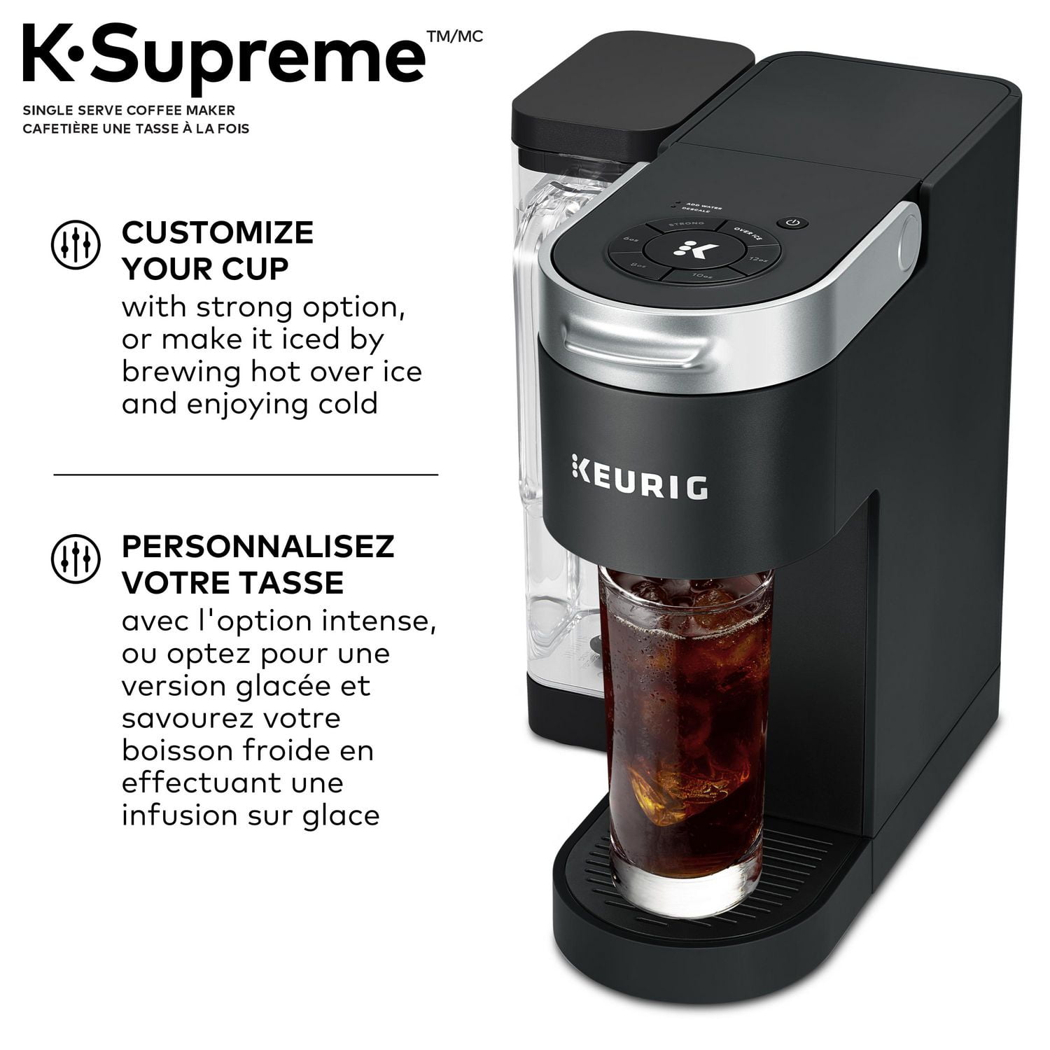 Keurig® K-Supreme Plus Smart Single Serve K-Cup Pod Coffee Maker, Black