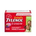 thumbnail image 2 of Children's Tylenol Chewables with 160 mg Acetaminophen, Pain Reliever & Fever Reducer for Kids' due to immunizations, colds, flu, headache, toothache, minor muscle aches, pains or sprains, Grape Flavo, 20 Count, 2 of 7