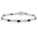 Sapphire And Diamond Accent Sterling Silver Bracelet - 7" - image 1 of 1