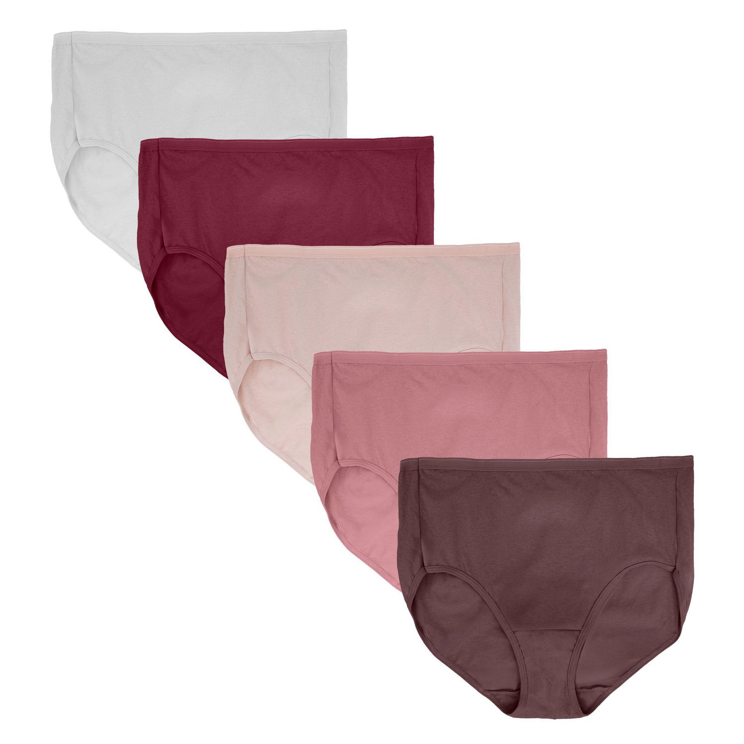 Fruit of the Loom Women's Fit for Me Cotton Brief, 5-Pack