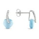 Miadora Boucles d'oreilles avec topaze bleue ciel 5 ct et diamant 1/10 ct en or blanc 10 K – image 1 sur 1