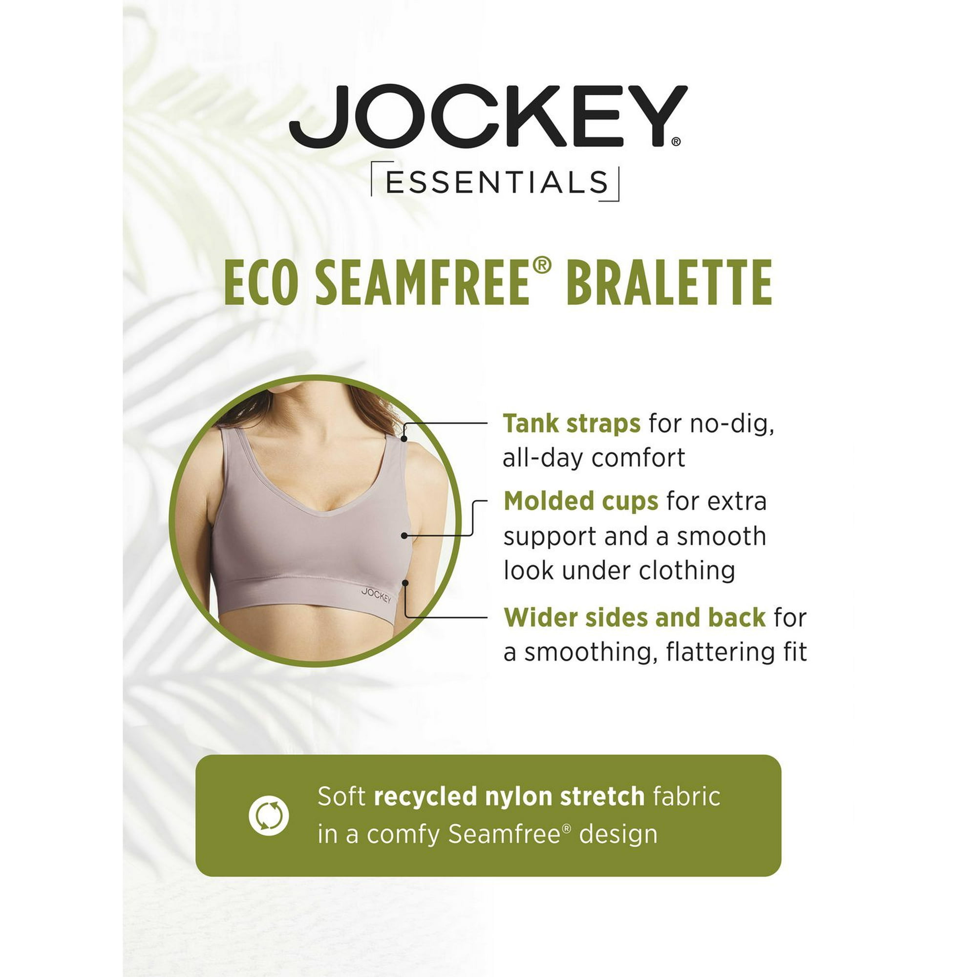 Jockey Essentials Women's Eco Seamfree Back Smoothing Bralette